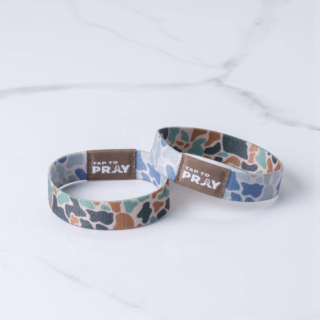 Versible - Tap To Pray™ Wristbands - River Rock Camo Classic &amp; Sage