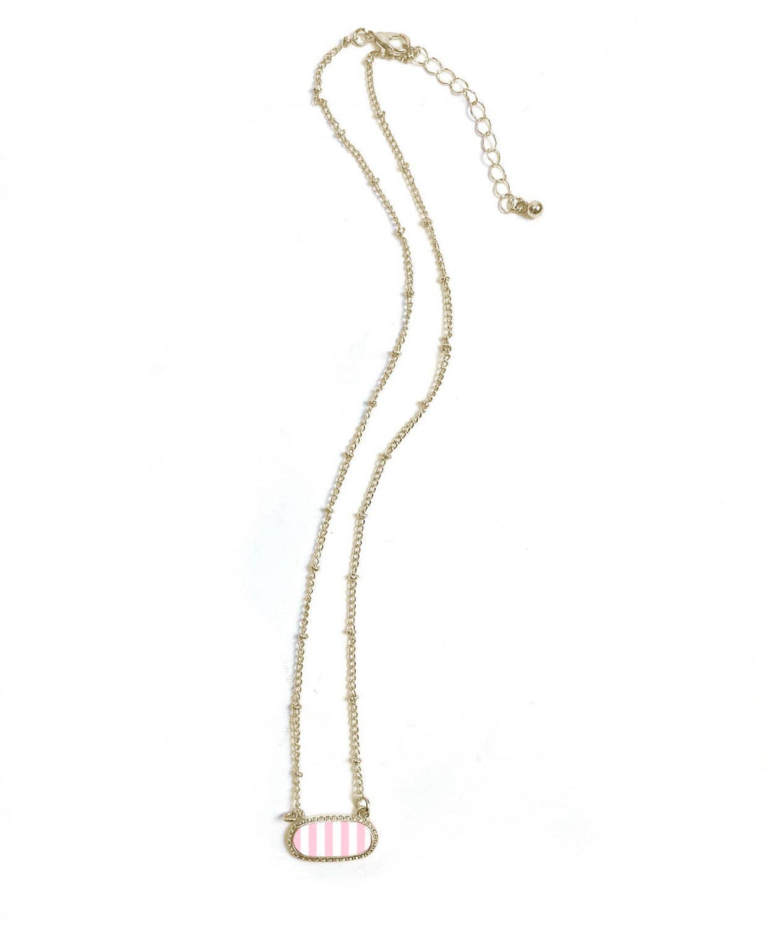 The Front Porch Label - Pink Striped Necklace