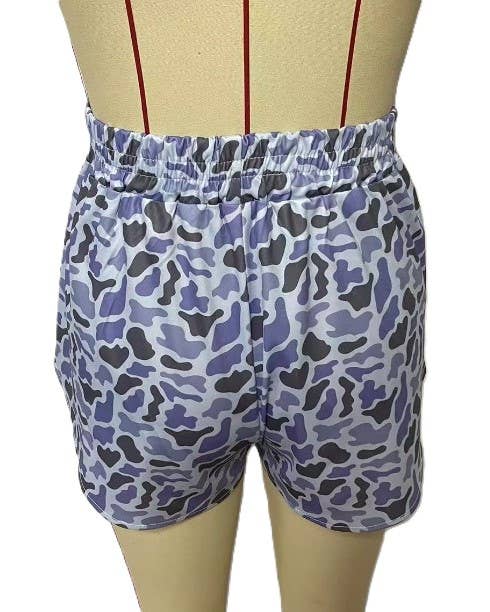 Rosa Clothing - Elasticated Camouflage Digital Print Shorts