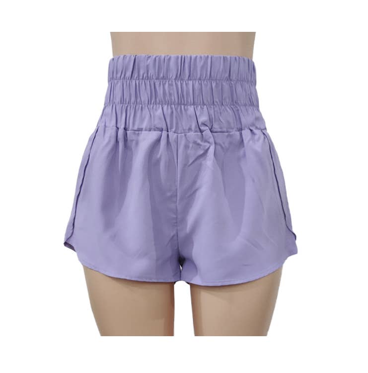 Elastic waist running shorts