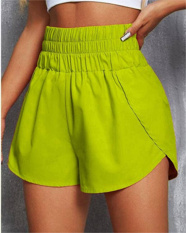Elastic waist running shorts
