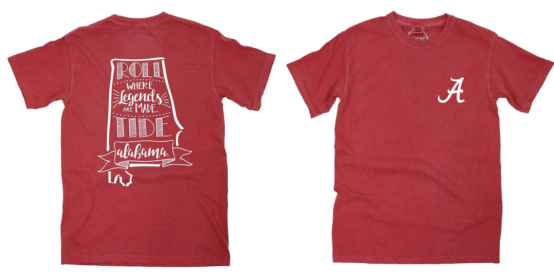 Alabama Pep Squad Short Sleeve T-shirt in Crimson