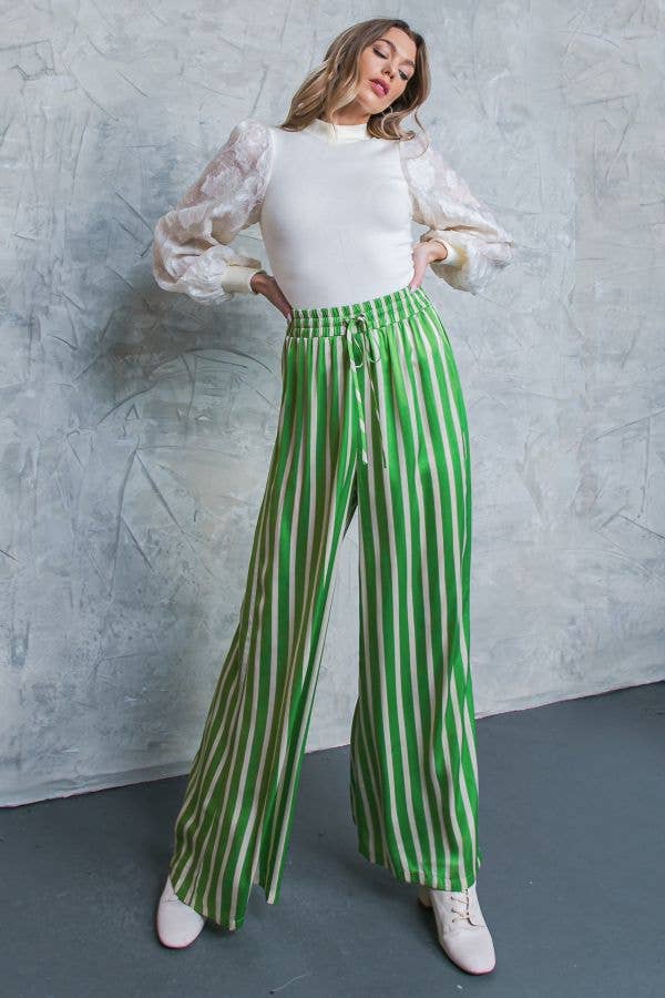 FLYING TOMATO - A printed satin pant - IP8081