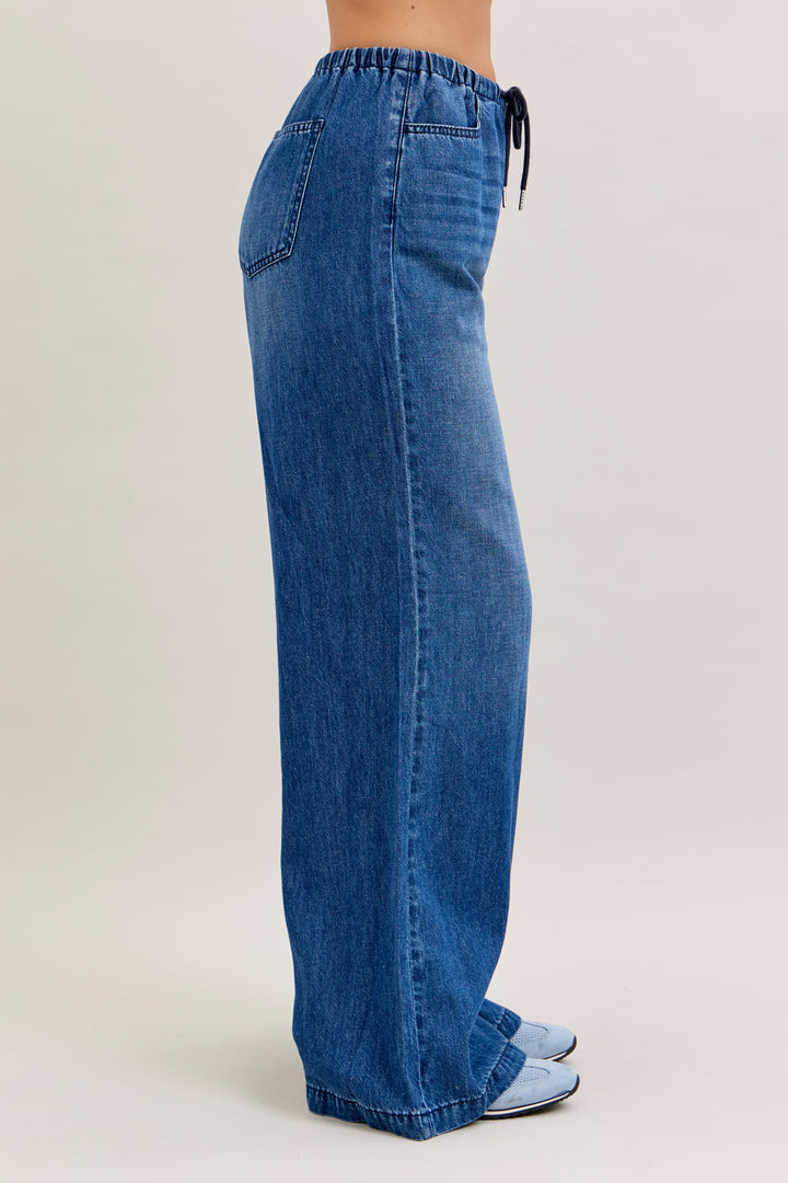 JUDY BLUE HW Featherweight Palazzo