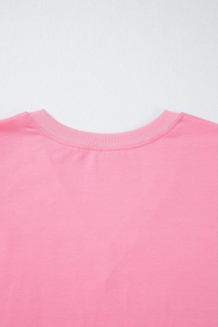 Bonbon Solid V Neck Puff Sleeve Lightweight Blouse Top