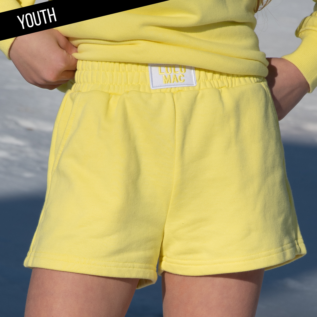 Girlie Girl Originals - KD-SH-1001 KID TERRY CLOTH SHORTS -YELLOW