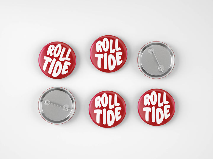 Alabama Roll Tide Bubble Letter Button