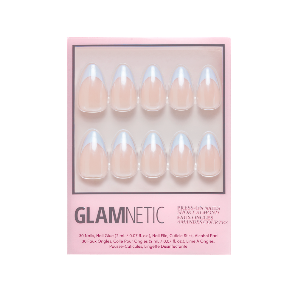 Glamnetic - Blueberry Icing Press-On Nails | Baby Blue French Tip