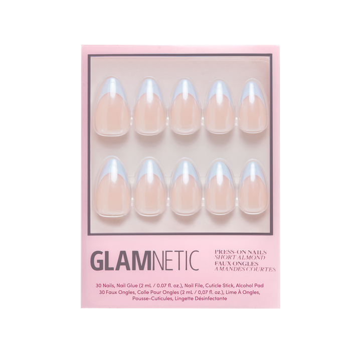 Glamnetic - Blueberry Icing Press-On Nails | Baby Blue French Tip