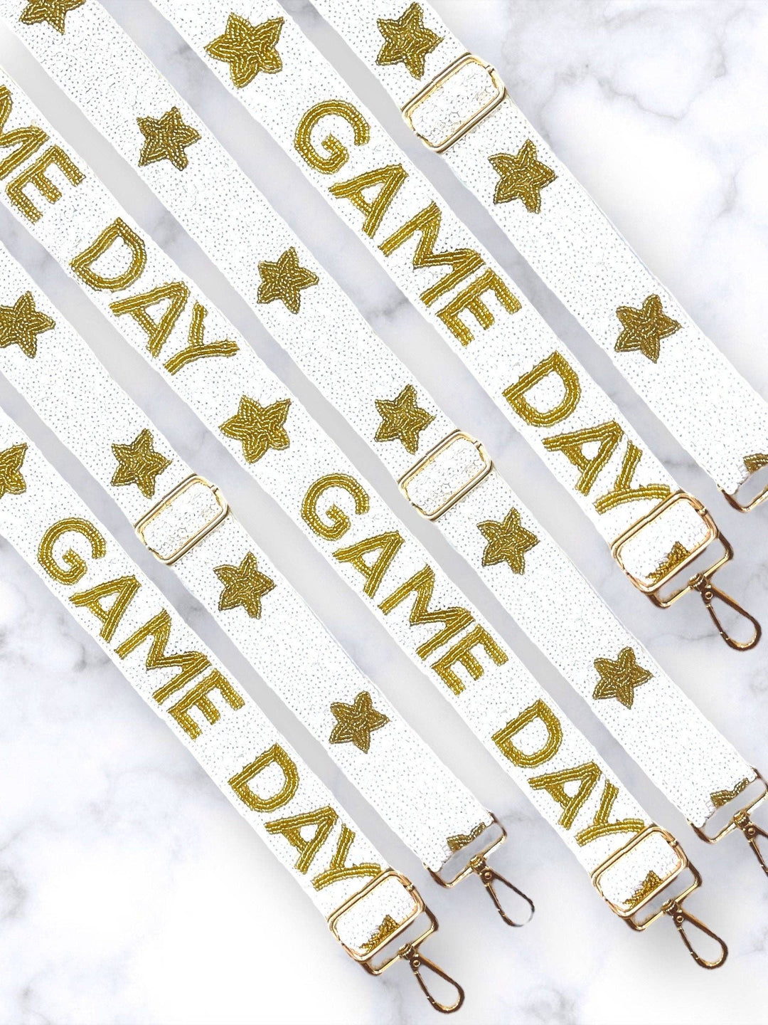 Red Adjustable Beaded Game Day Strap - STRAP ONLY