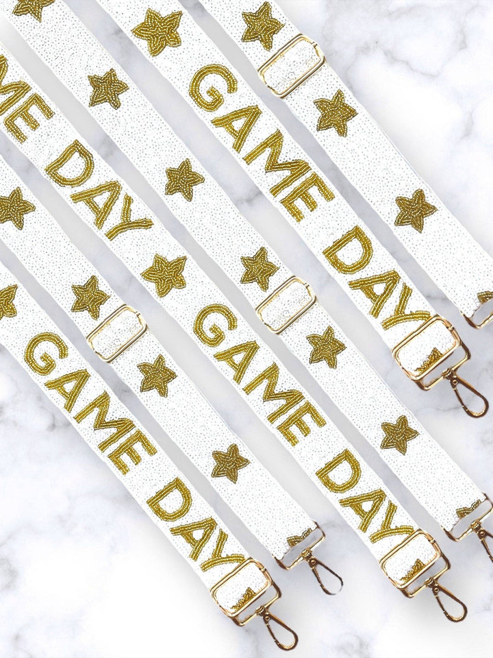 Red Adjustable Beaded Game Day Strap - STRAP ONLY