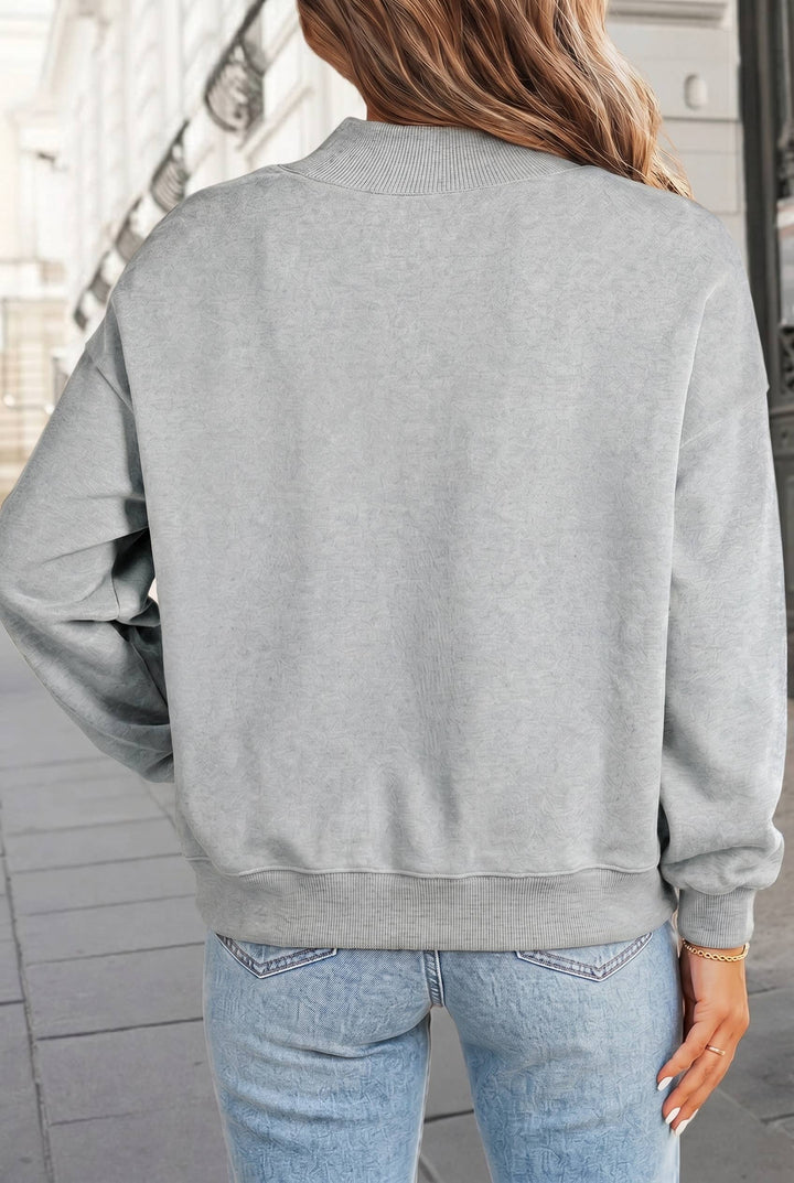 Mallard Duck Graphic Mock Neck Sweatshirt