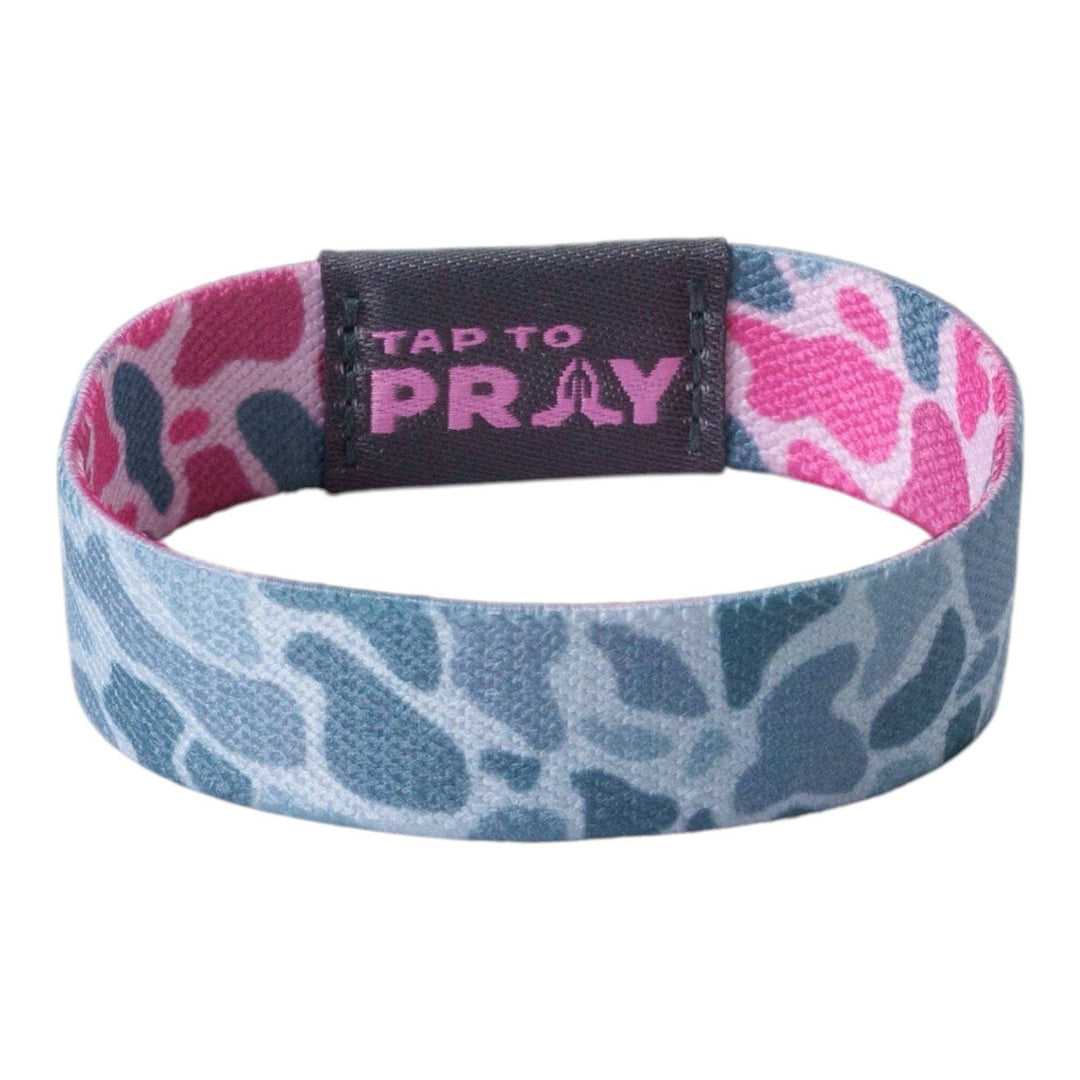 Versible - Tap To Pray® Wristband – River Rock Camo - Pink &amp; Ash