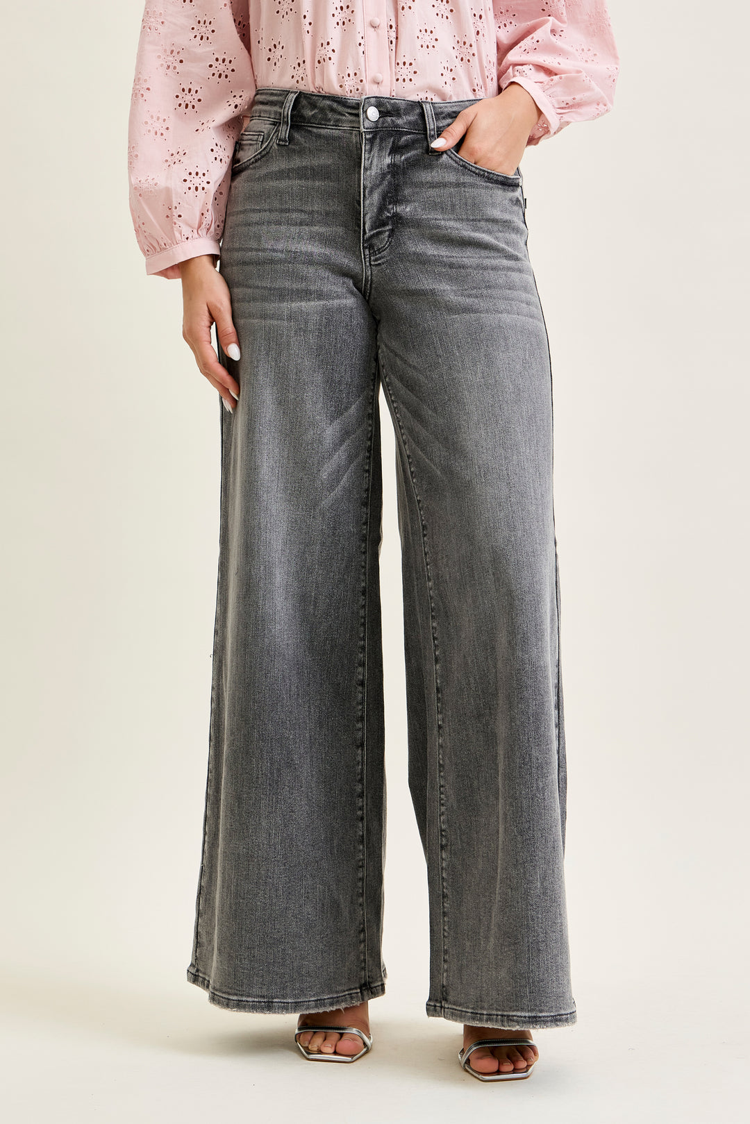JUDY BLUE  MR Palazzo Split Back Yoke