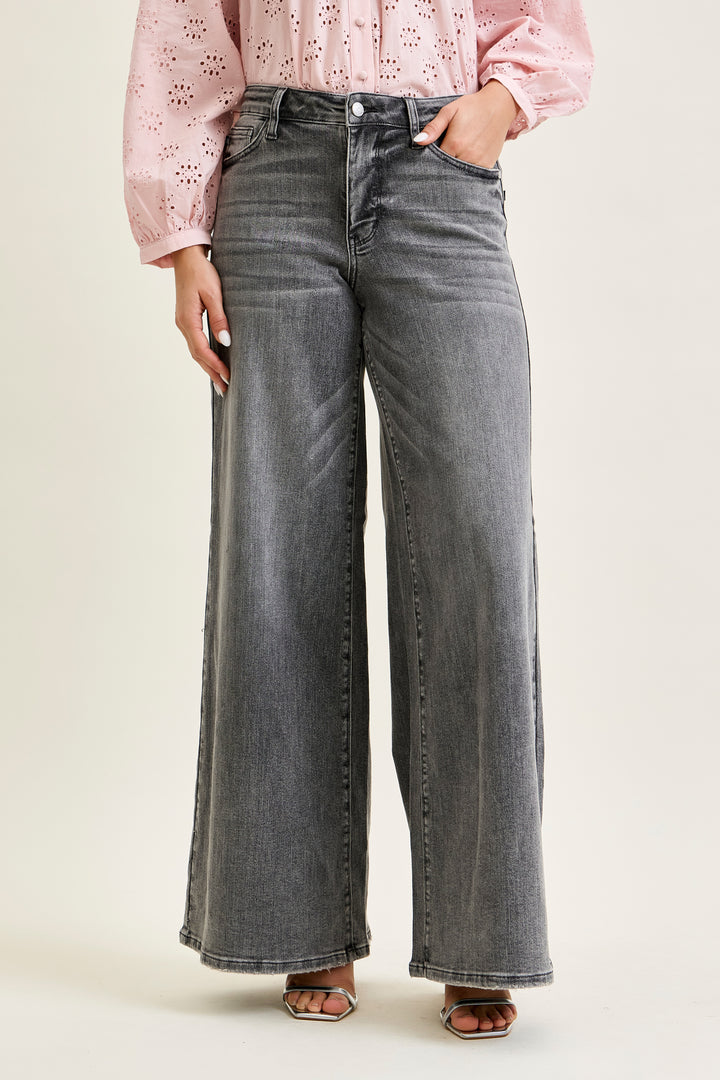 JUDY BLUE  MR Palazzo Split Back Yoke