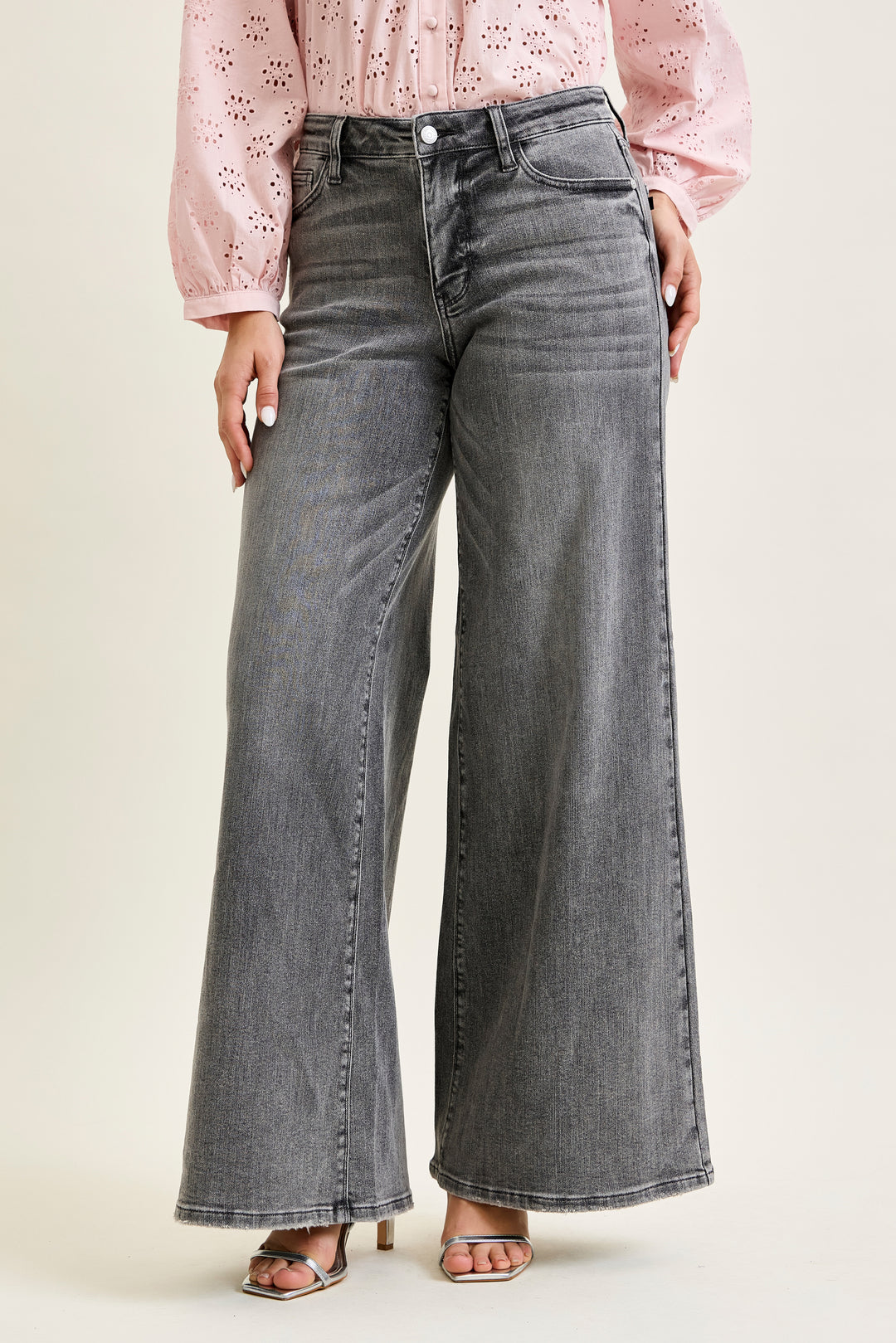 JUDY BLUE  MR Palazzo Split Back Yoke