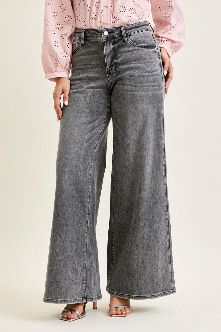 JUDY BLUE  MR Palazzo Split Back Yoke