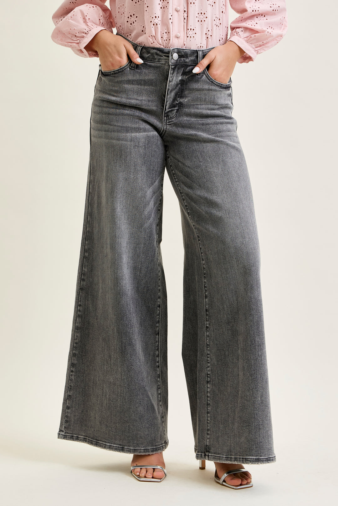 JUDY BLUE  MR Palazzo Split Back Yoke