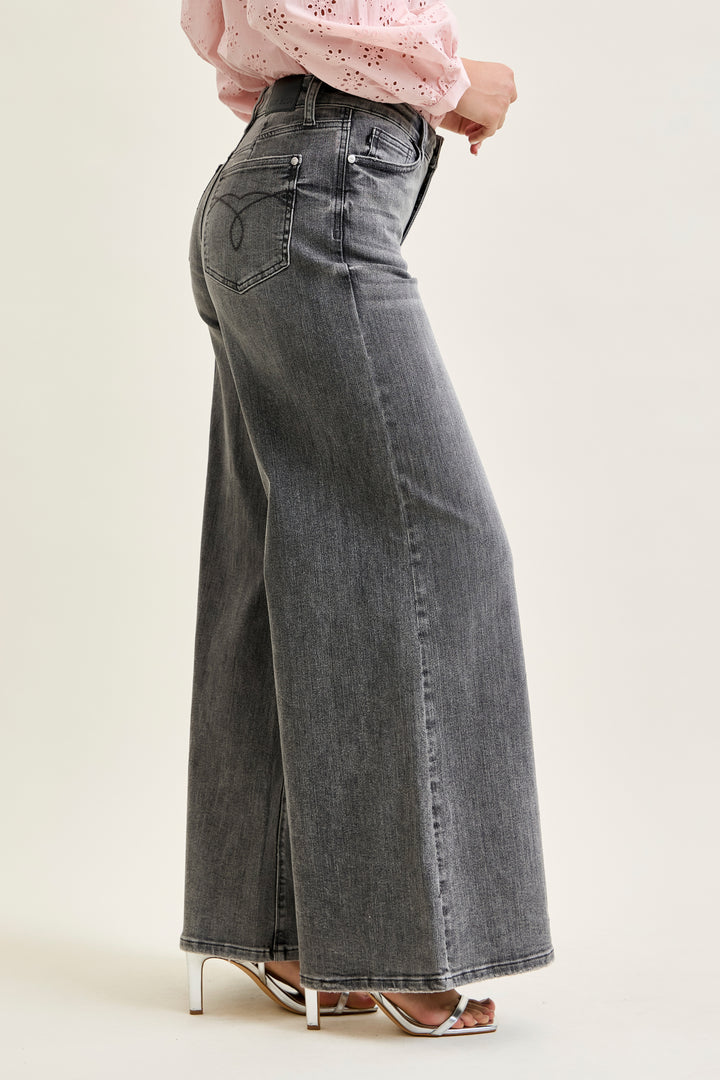 JUDY BLUE  MR Palazzo Split Back Yoke