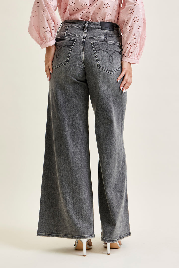 JUDY BLUE  MR Palazzo Split Back Yoke