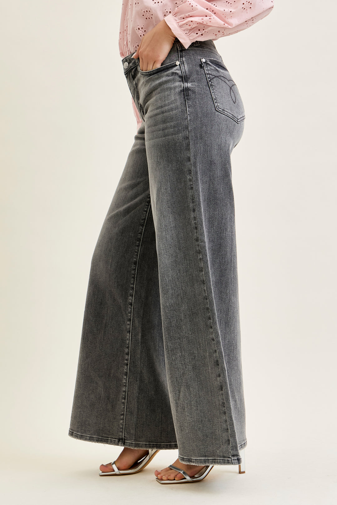 JUDY BLUE  MR Palazzo Split Back Yoke