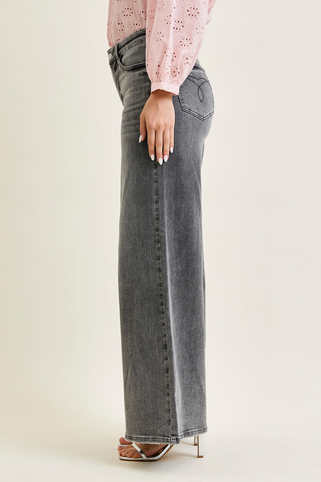 JUDY BLUE  MR Palazzo Split Back Yoke