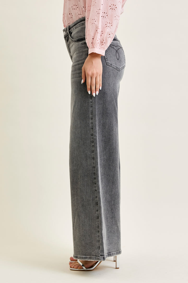 JUDY BLUE  MR Palazzo Split Back Yoke