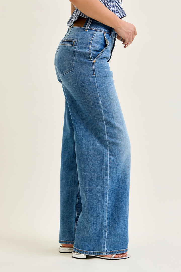 JUDY BLUE HW Column W/ Trouser Styling (Multi Inseam)