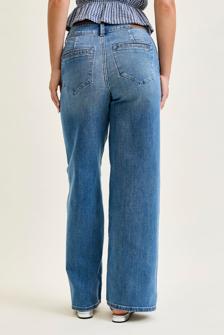 JUDY BLUE HW Column W/ Trouser Styling (Multi Inseam)
