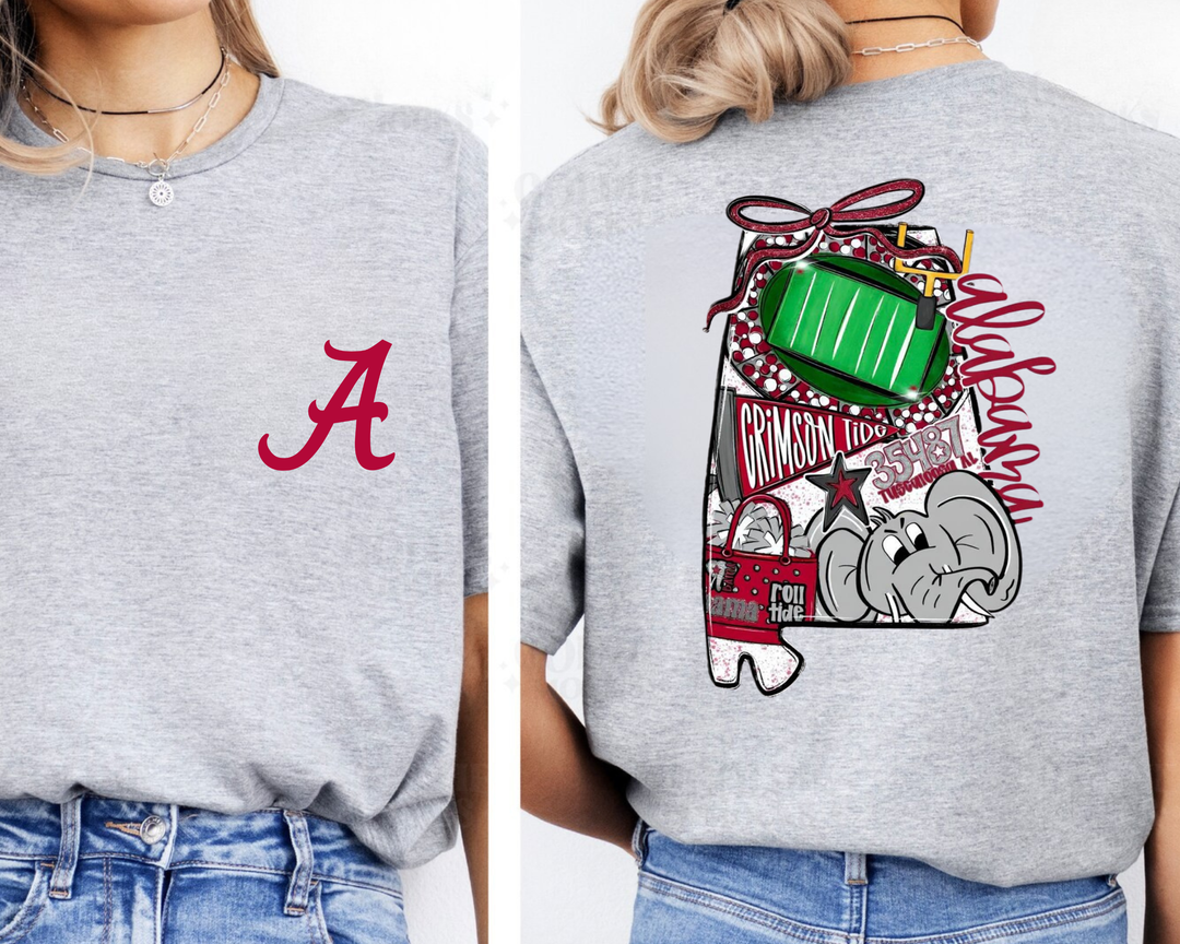 Alabama Collegiate State Design Tee