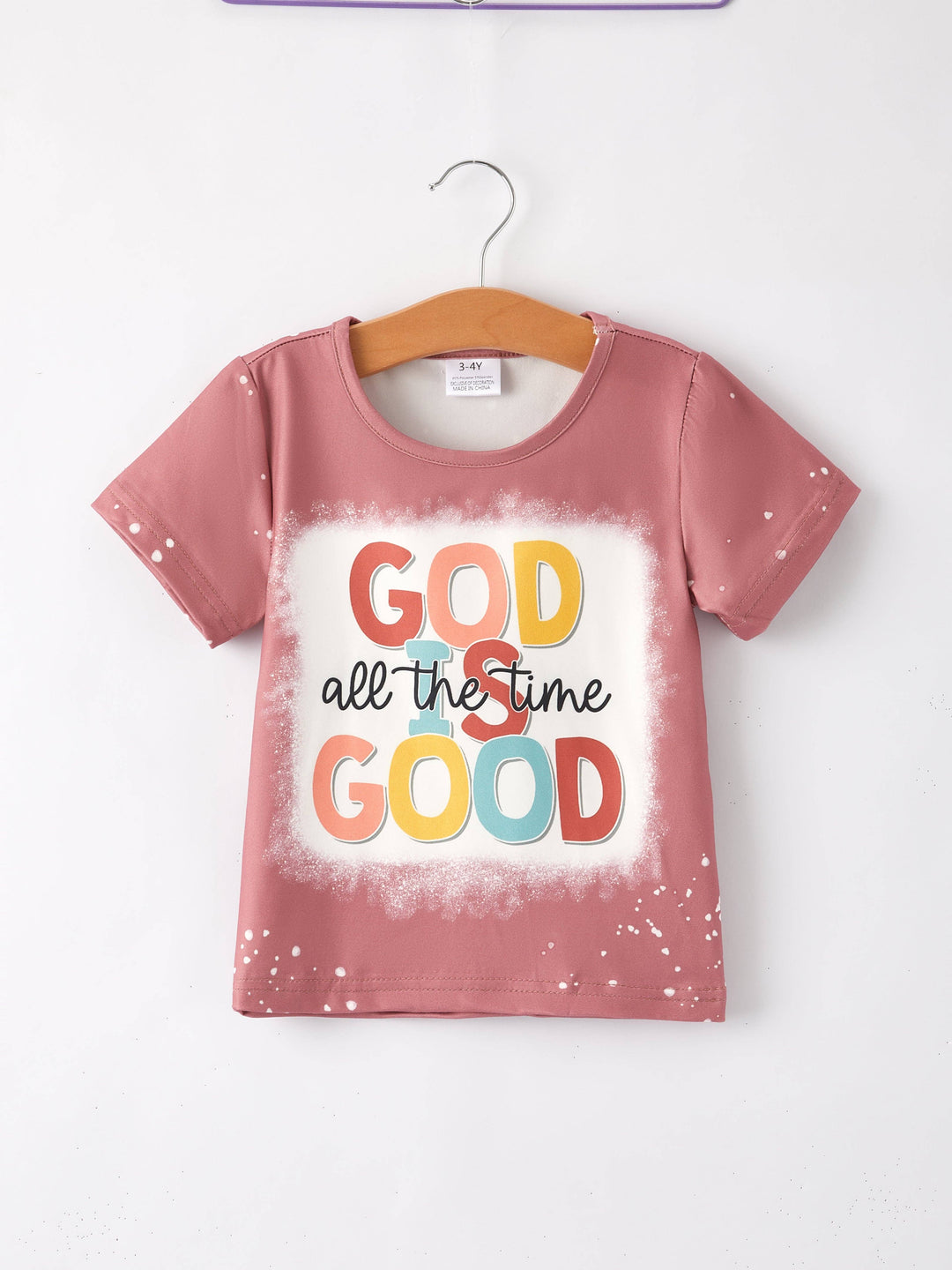 Baby Girl  Bleached Short Sleeve T-shirt Top