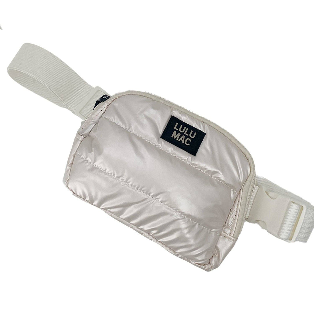 Puffer Metallic Belt Bag- Off-White