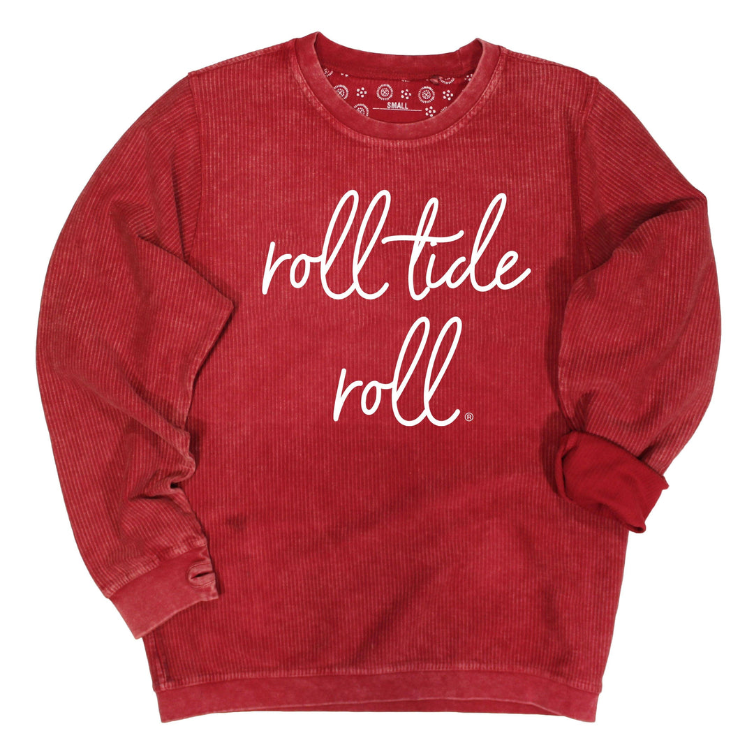 Barcelony Crewneck Corded Fleece In Crimson - Alabama