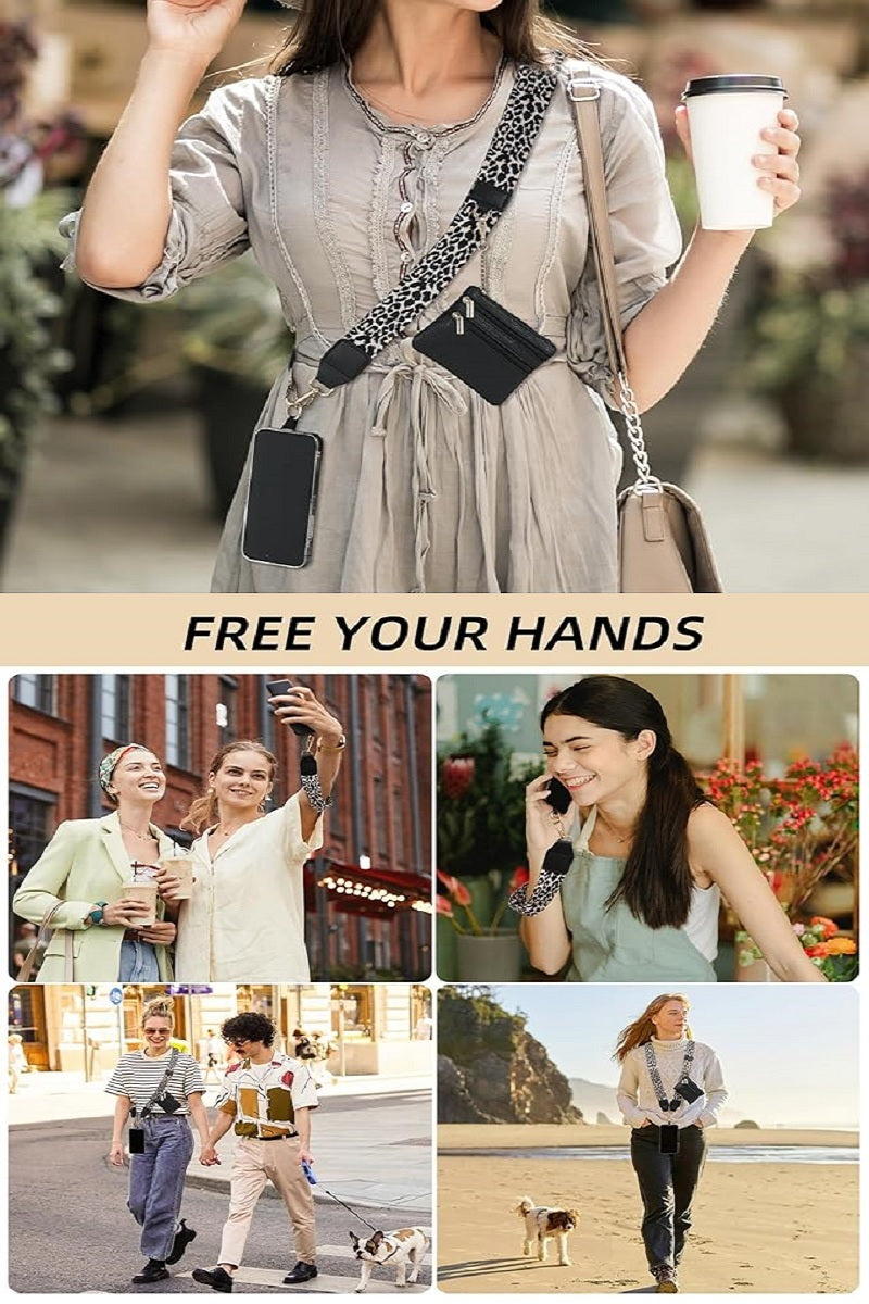 Clip &amp; go crossbody duo phone strap &amp; wallet