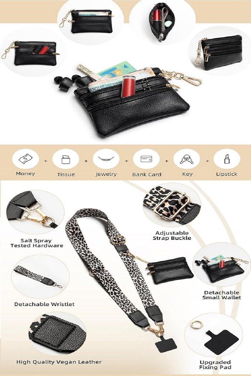 Clip &amp; go crossbody duo phone strap &amp; wallet