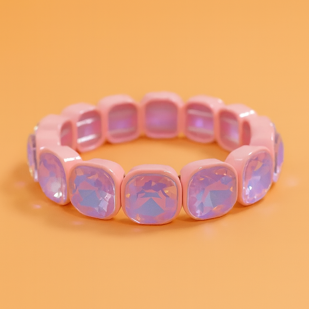 Taylor Elliott Designs - Enamel Stretch Bracelet - Large Gems - Griffin -