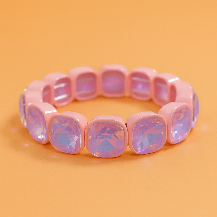 Taylor Elliott Designs - Enamel Stretch Bracelet - Large Gems - Griffin -
