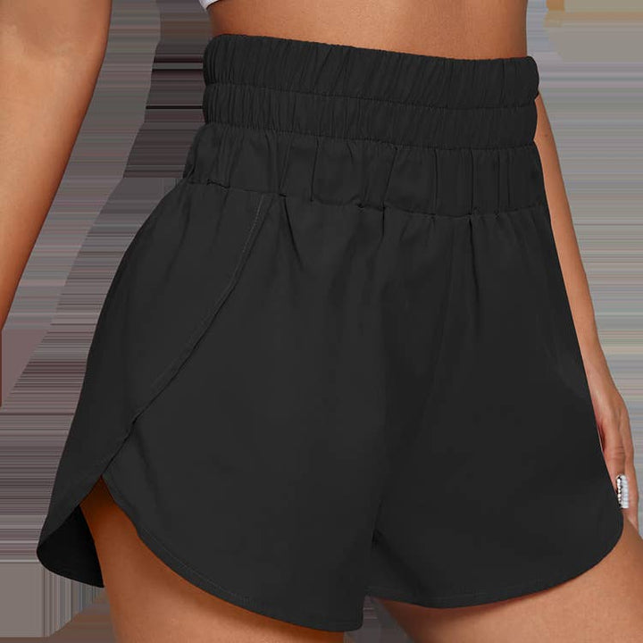 Elastic waist running shorts