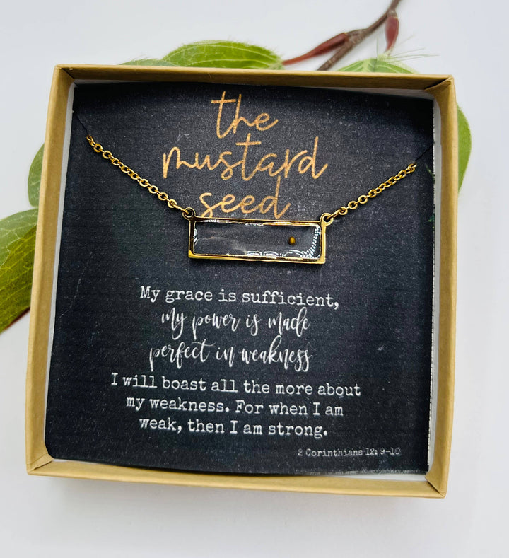 Mustard Seed Necklace, Faith Gift, Encouragement Gift