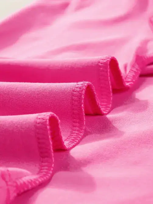 Lovesoft - Colorblock Star Patched Half Sleeve Oversized Tee