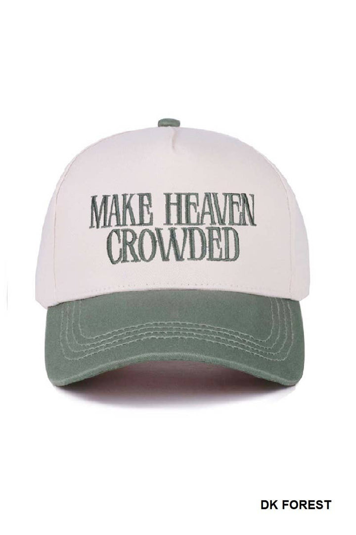 Make Heaven Crowded Two-tone Canvas Cotton Cap