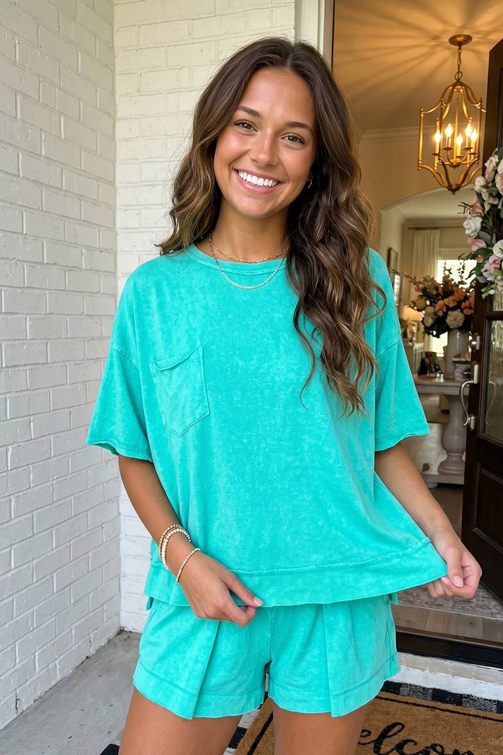 Patch Pocket Oversized Loungewear Set