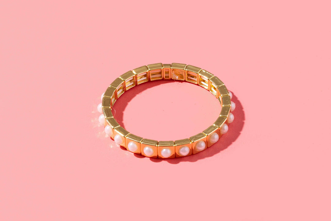 Taylor Elliott Designs - Enamel Stretch Bracelet - Earth Tone Colors -
