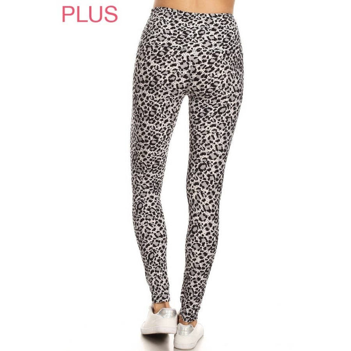 Leggings Depot - Plus Size 5" Band Buttery Soft High Waist Print Leggings
