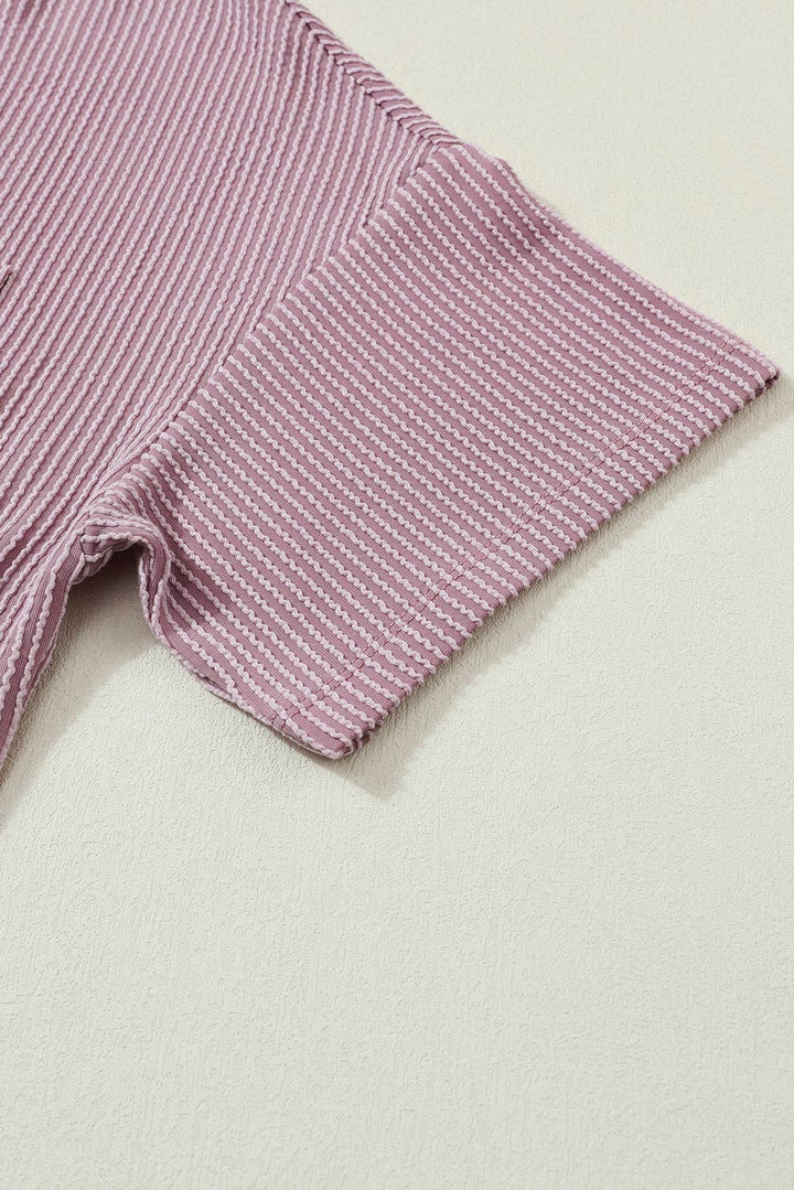 Corded V Neck