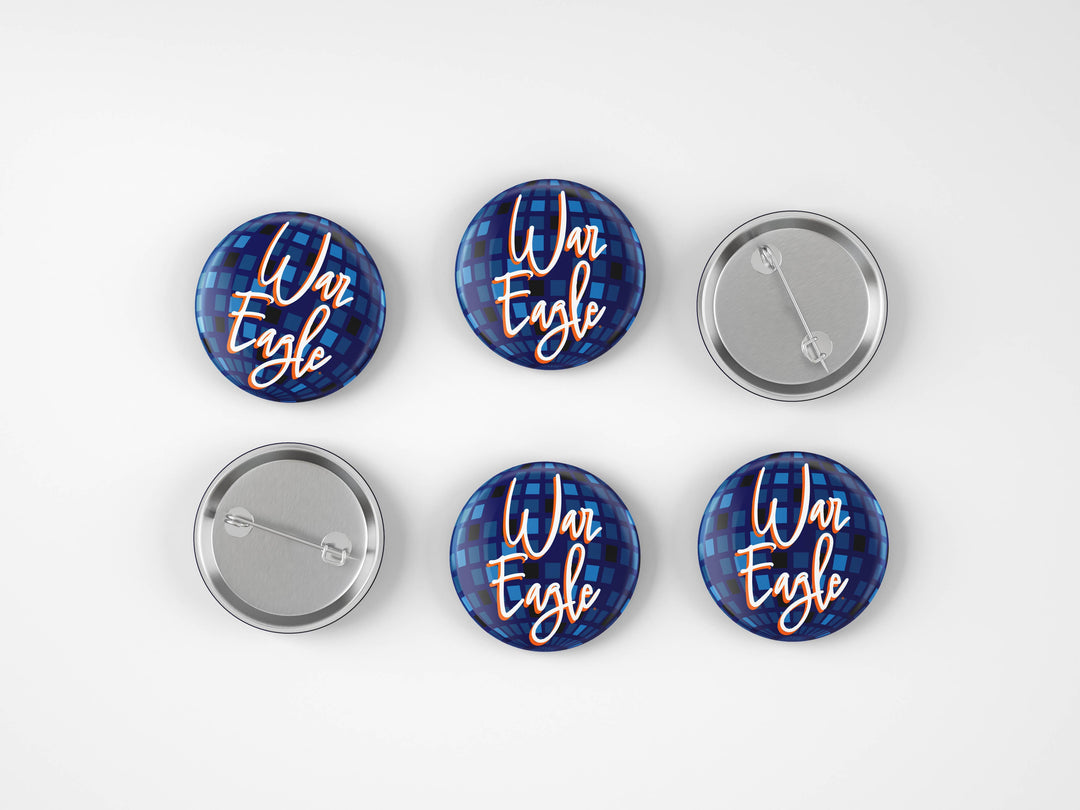 Auburn War Eagle Disco Button