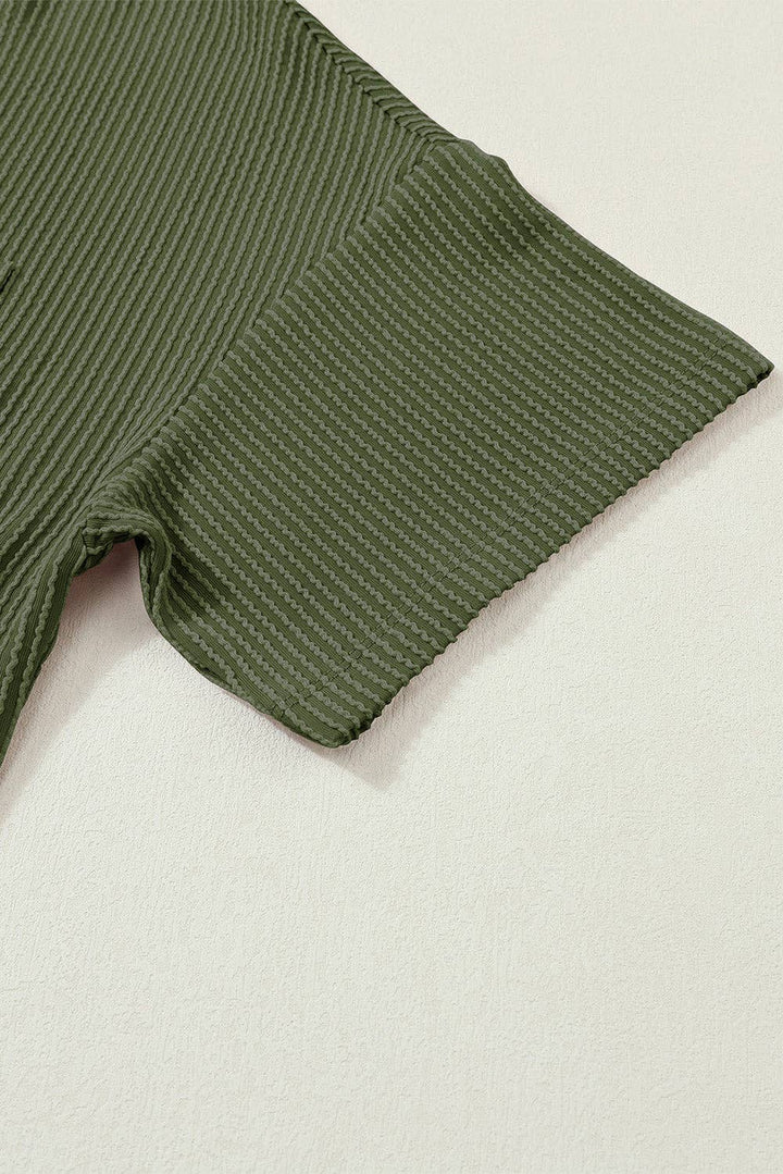 Corded V Neck