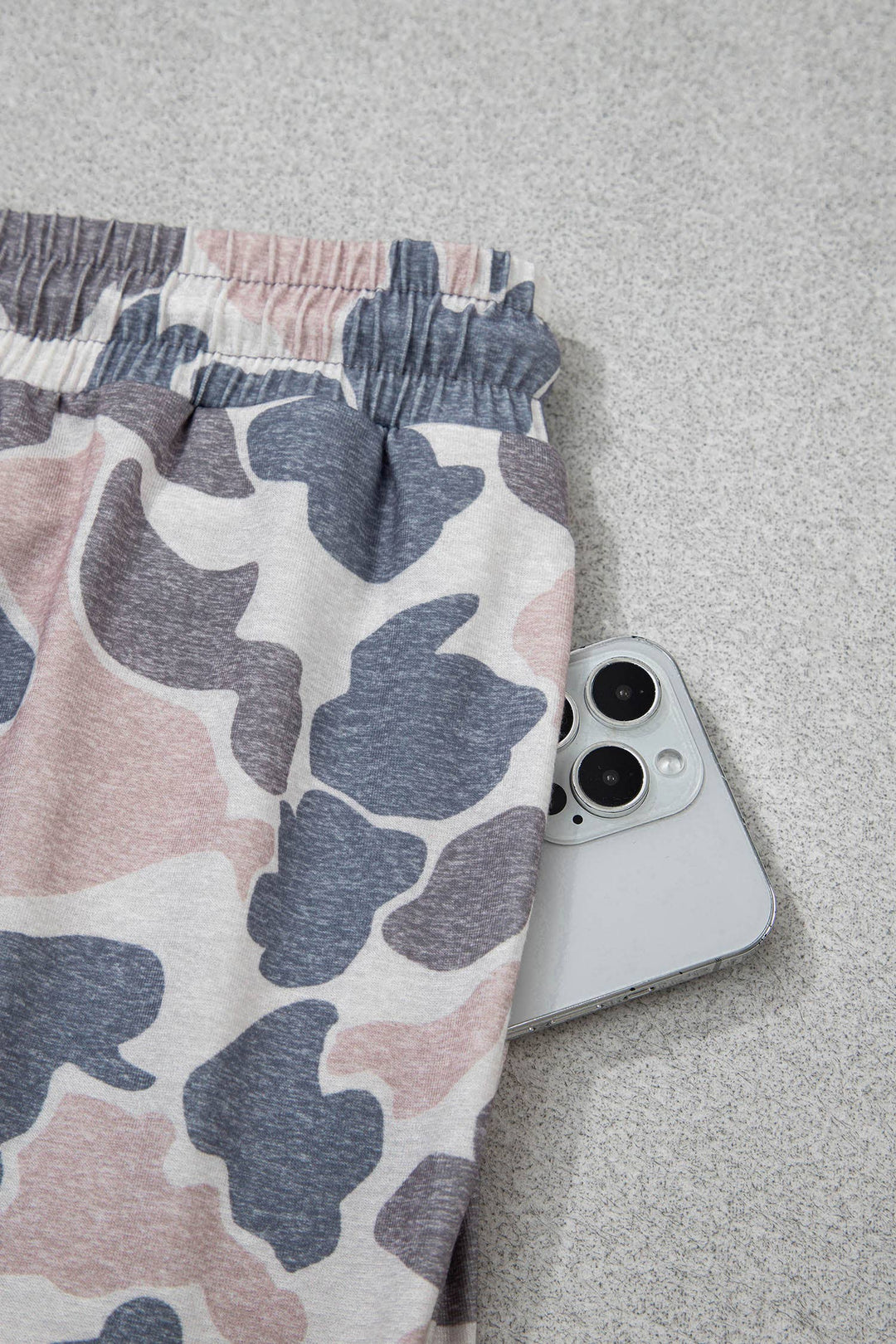 Retro Camouflage Color Block Trim 2 PC Top Skort  Sets