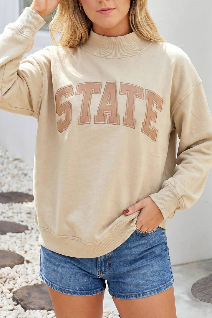 Little Daisy Closet - LDC Casual Colorblock Mock Neck Shift Pullover Sweatshirt