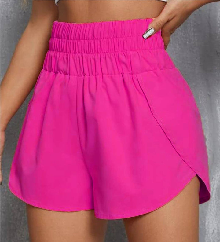 Elastic waist running shorts